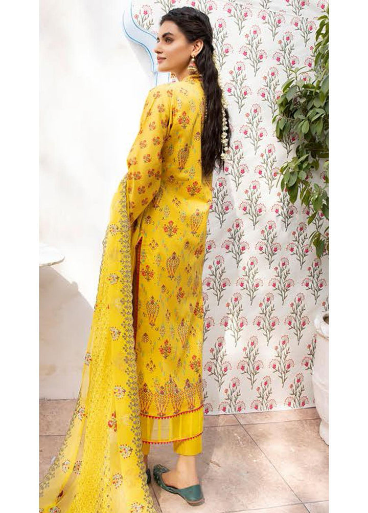 Aalaya Printed Lawn Suits Unstitched 3 Piece ALY22PL D-02 - Premium Collection
