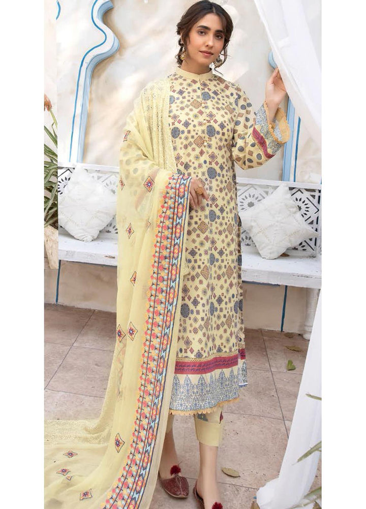 Aalaya Printed Lawn Suits Unstitched 3 Piece ALY22PL D-03 - Premium Collection