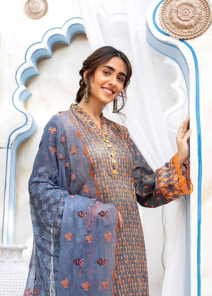 Aalaya Printed Lawn Suits Unstitched 3 Piece ALY22PL D-05 - Premium Collection