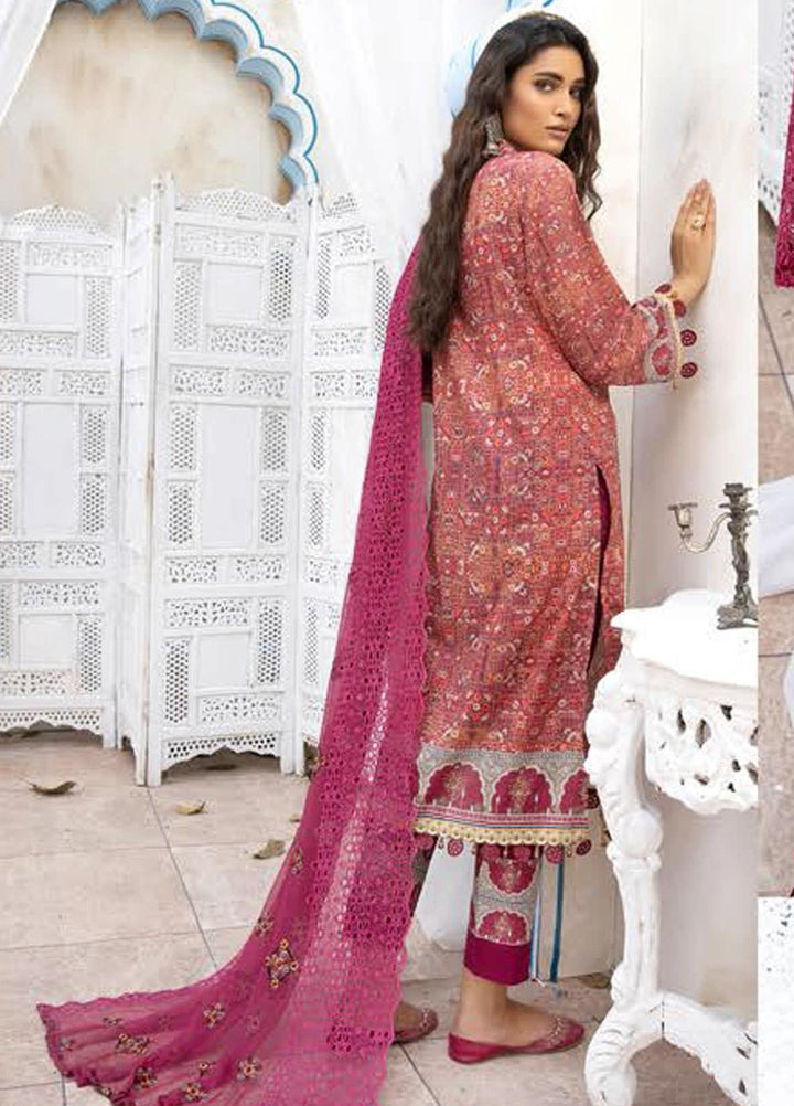 Aalaya Printed Lawn Suits Unstitched 3 Piece ALY22PL D-08 - Premium Collection