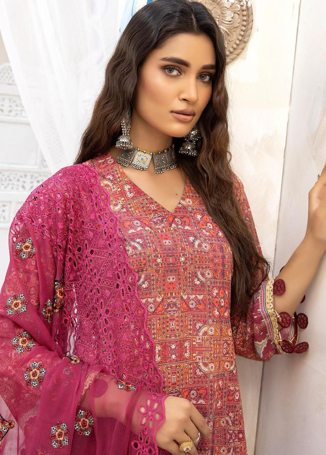 Aalaya Printed Lawn Suits Unstitched 3 Piece ALY22PL D-08 - Premium Collection