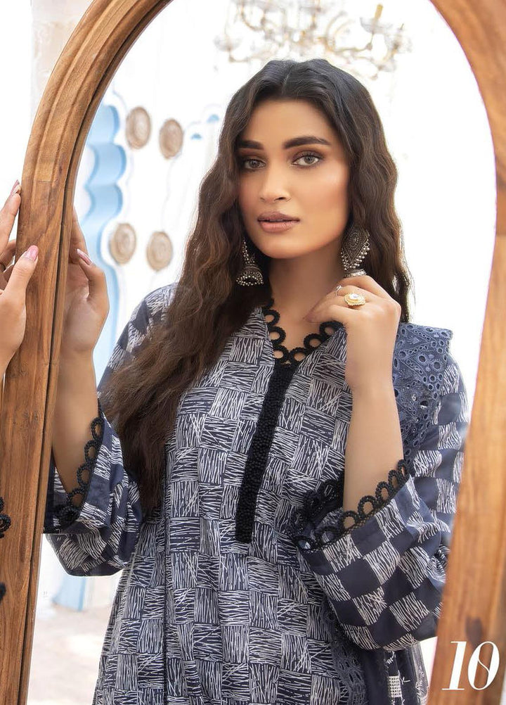 Aalaya Printed Lawn Suits Unstitched 3 Piece ALY22PL D-10 - Premium Collection