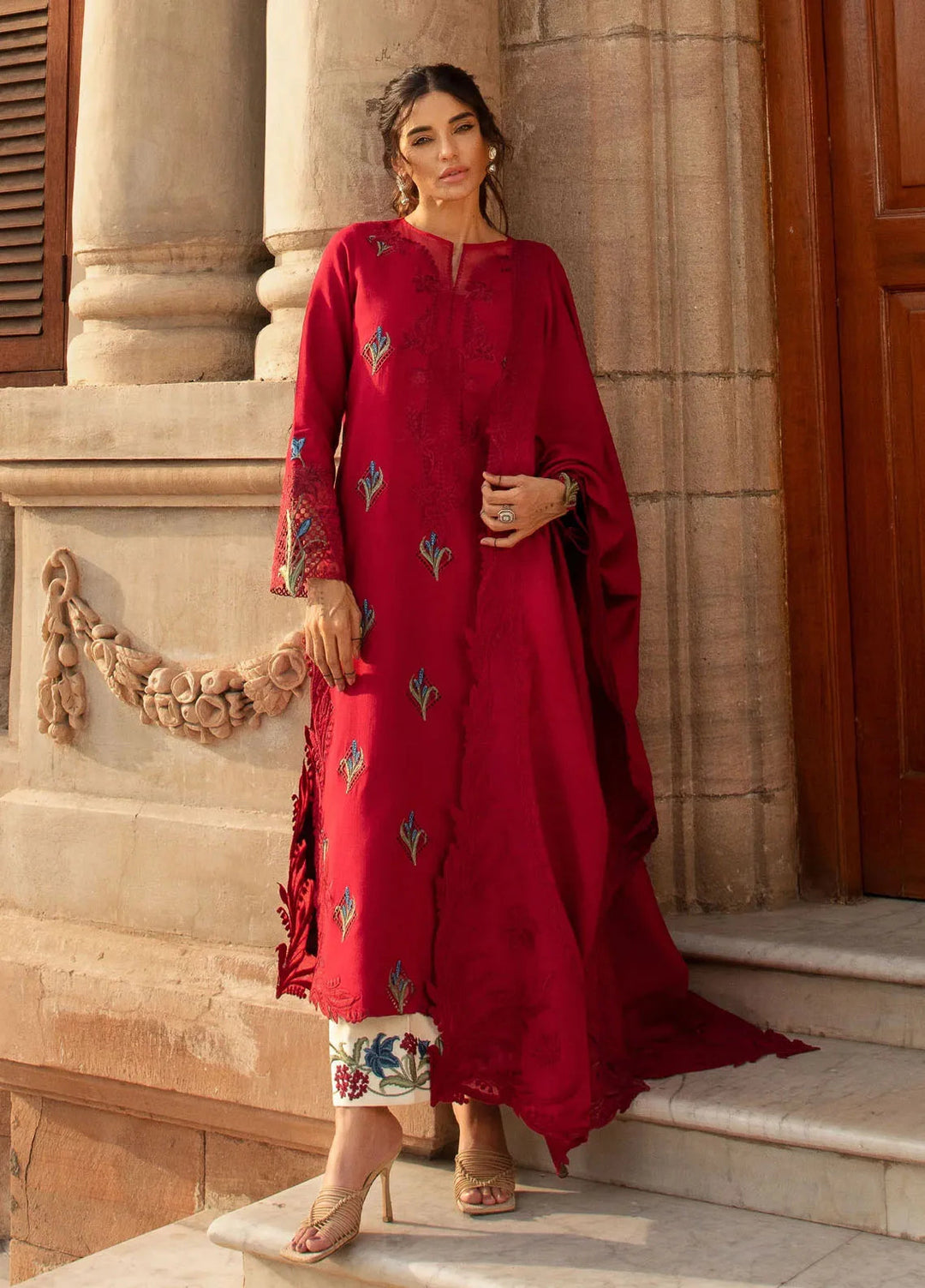 Aaleen by Crimson Embroidered Karandi Suit Unstitched 3 Piece CR24AW Jurao Ka kaam - Winter Collection