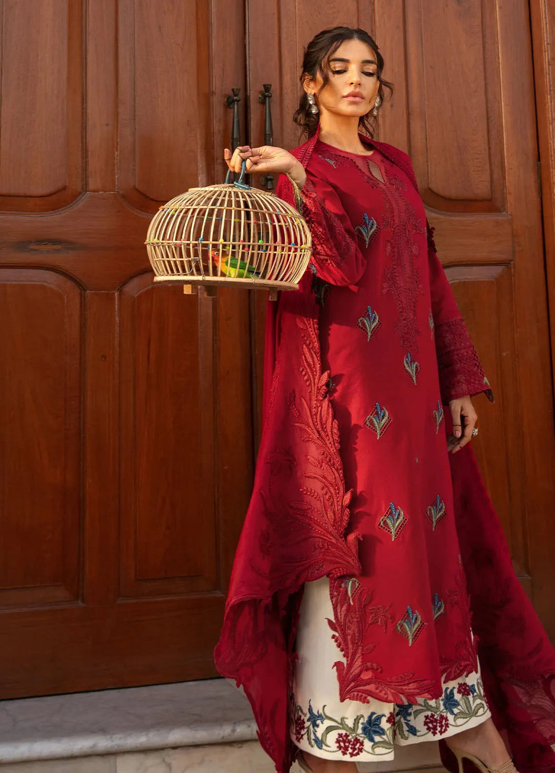 Aaleen by Crimson Embroidered Karandi Suit Unstitched 3 Piece CR24AW Jurao Ka kaam - Winter Collection