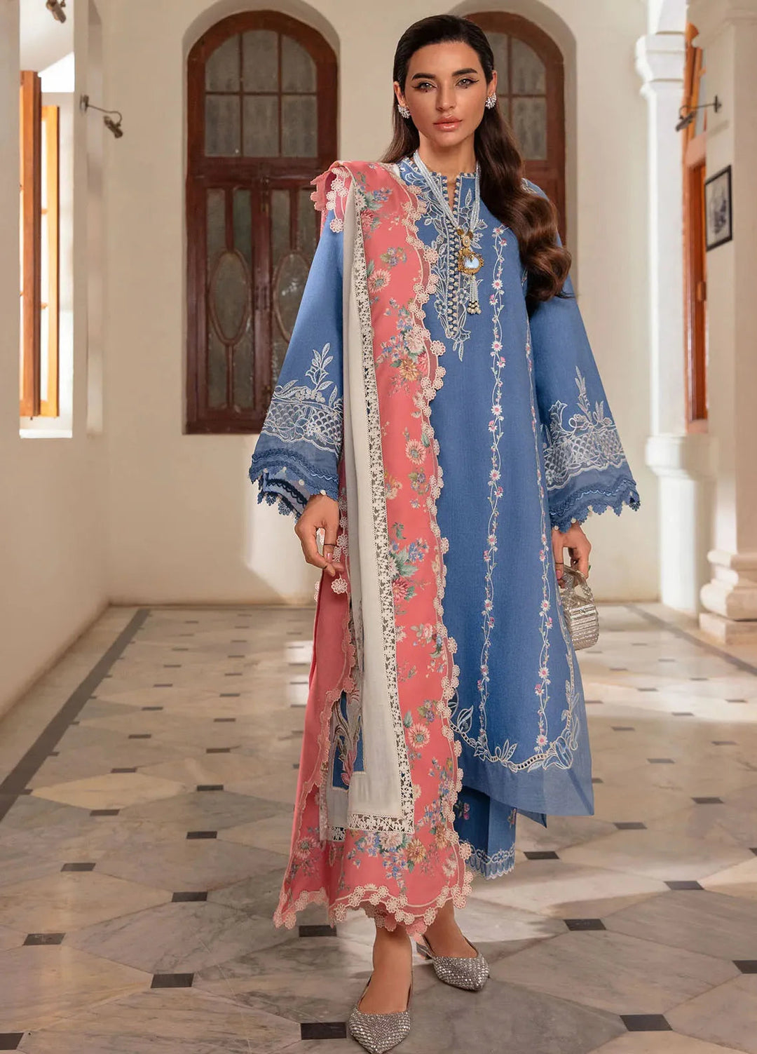 Aaleen by Crimson Embroidered Karandi Suit Unstitched 3 Piece CR24AW Modern Memsaab - Winter Collection