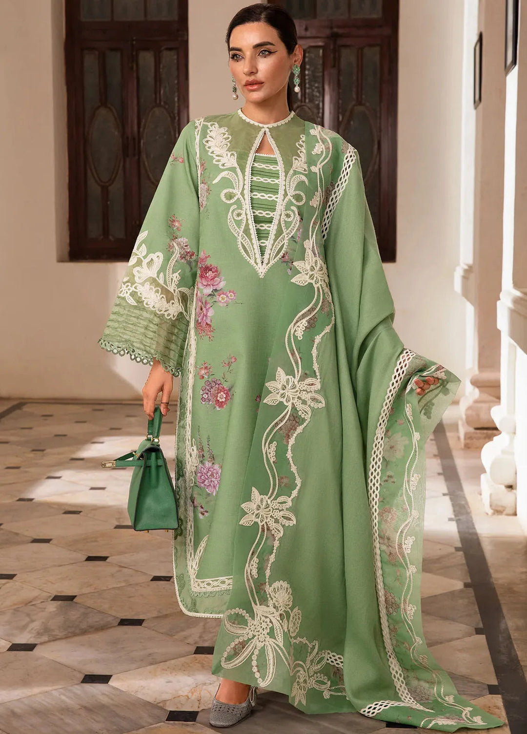 Aaleen by Crimson Embroidered Khaddar Suit Unstitched 3 Piece CR24AW Gulbaan - Winter Collection