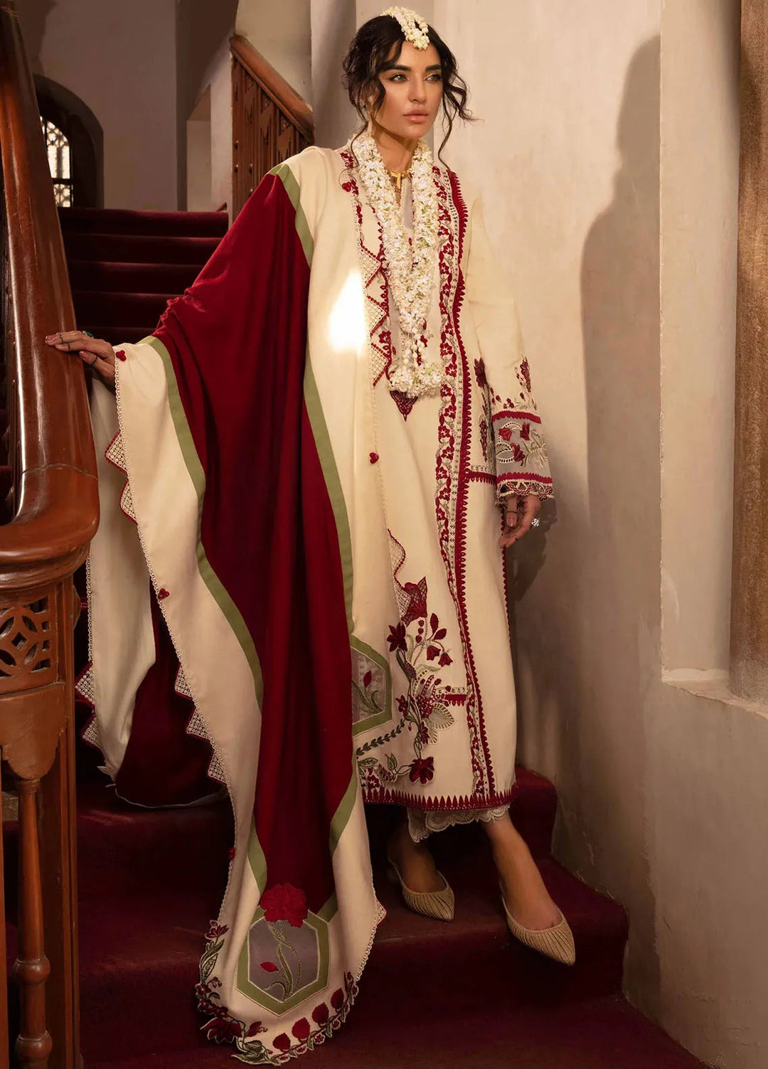 Aaleen by Crimson Embroidered Khaddar Suit Unstitched 3 Piece CR24AW Musafir - Winter Collection