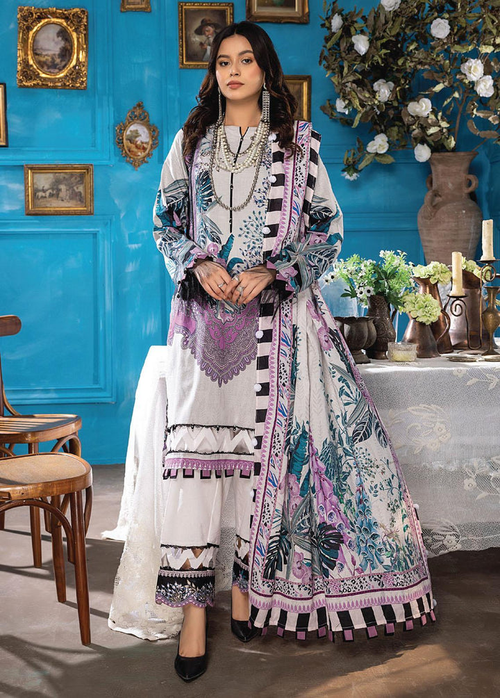 Aangan By Humdum Printed Lawn Suits Unstitched 3 Piece HD23AL D-01 - Summer Collection