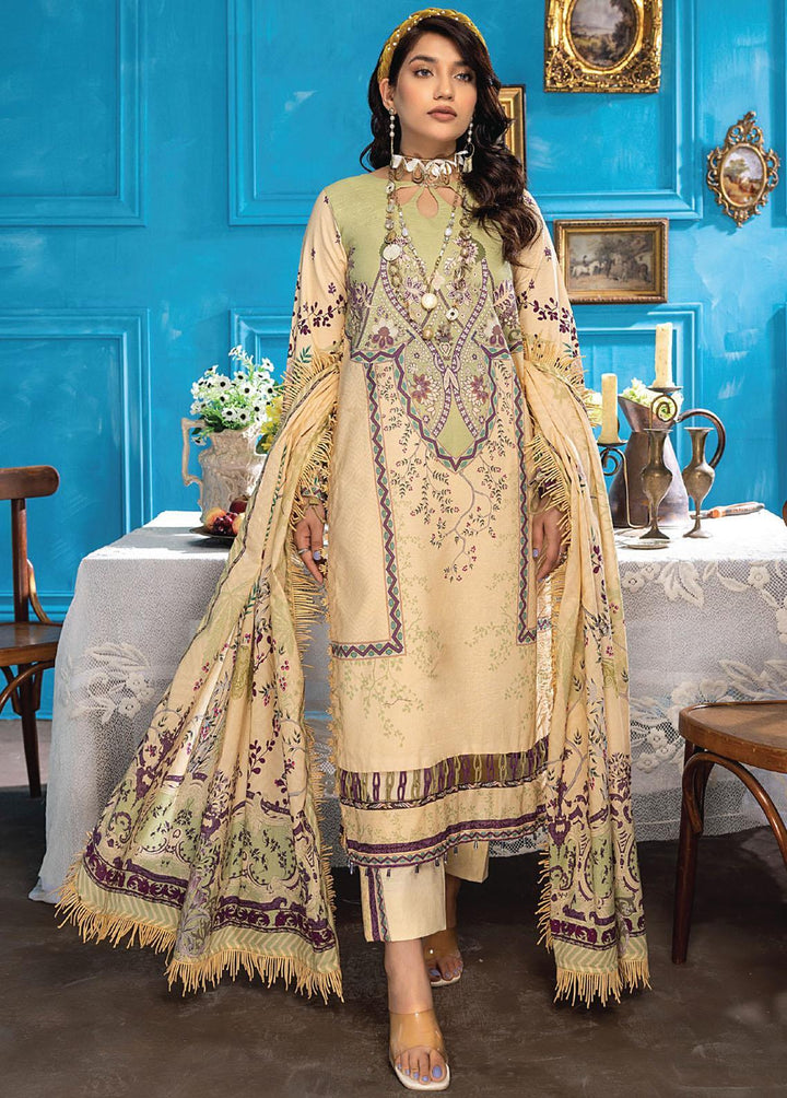 Aangan By Humdum Printed Lawn Suits Unstitched 3 Piece HD23AL D-04 - Summer Collection