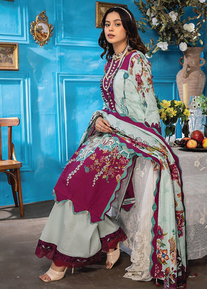 Aangan By Humdum Printed Lawn Suits Unstitched 3 Piece HD23AL D-05 - Summer Collection