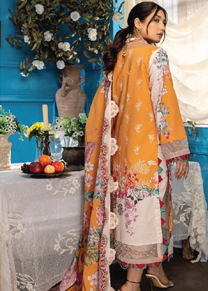 Aangan By Humdum Printed Lawn Suits Unstitched 3 Piece HD23AL D-06 - Summer Collection