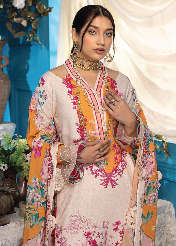 Aangan By Humdum Printed Lawn Suits Unstitched 3 Piece HD23AL D-06 - Summer Collection