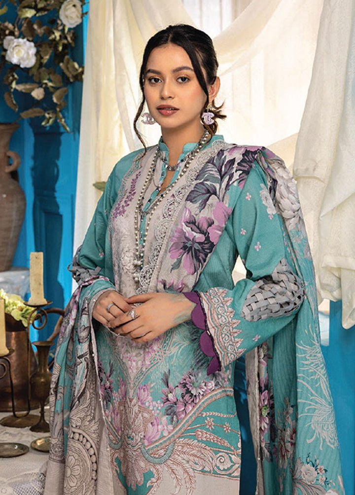 Aangan By Humdum Printed Lawn Suits Unstitched 3 Piece HD23AL D-08 - Summer Collection