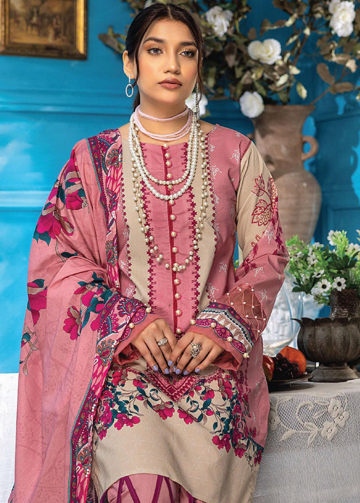 Aangan By Humdum Printed Lawn Suits Unstitched 3 Piece HD23AL D-09 - Summer Collection