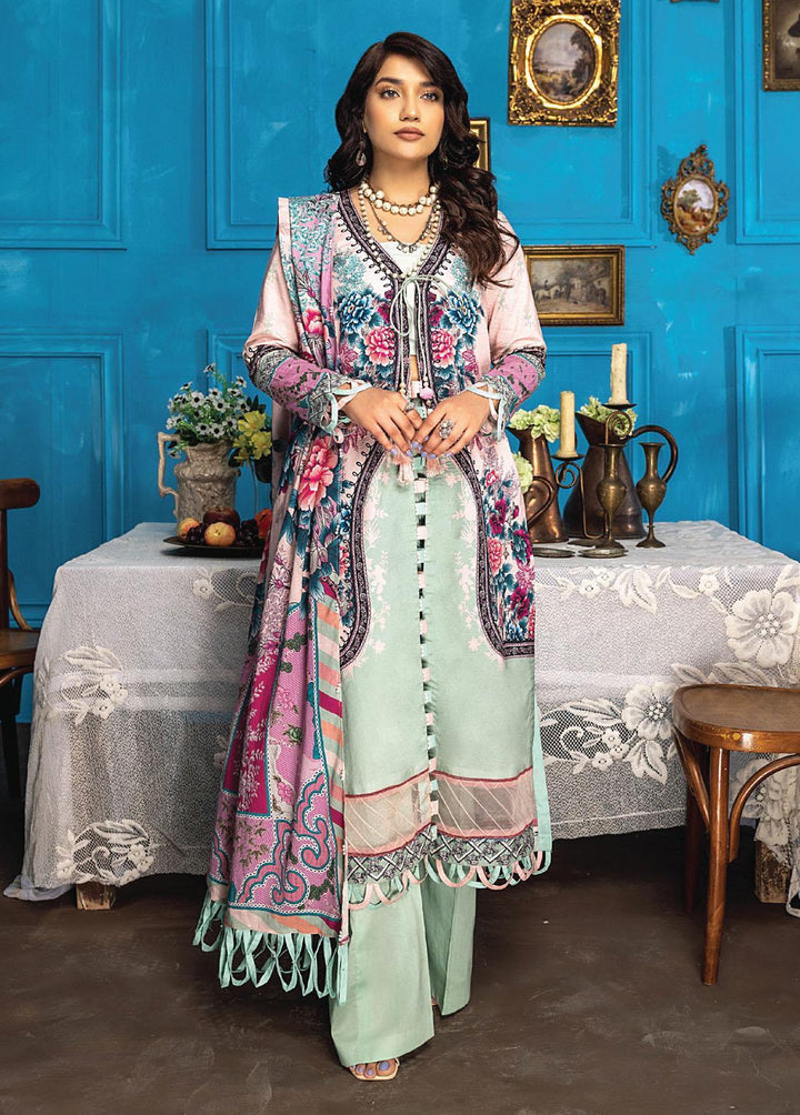 Aangan By Humdum Printed Lawn Suits Unstitched 3 Piece HD23AL D-10 - Summer Collection