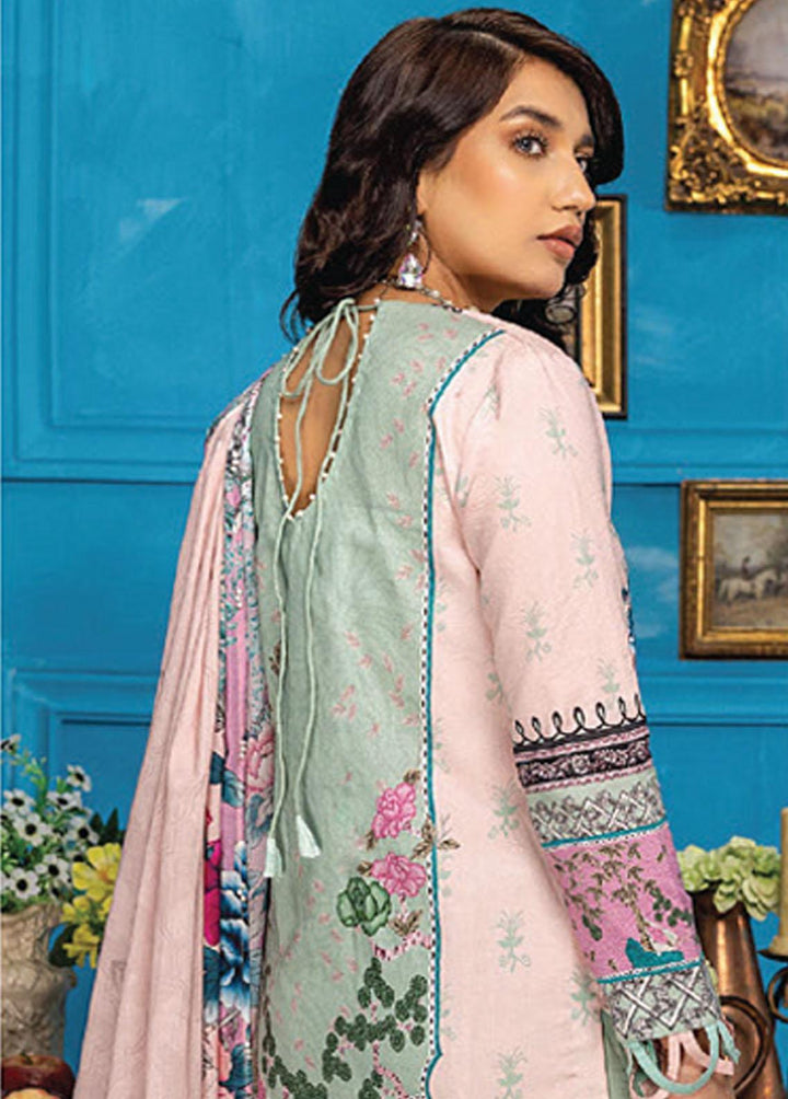 Aangan By Humdum Printed Lawn Suits Unstitched 3 Piece HD23AL D-10 - Summer Collection