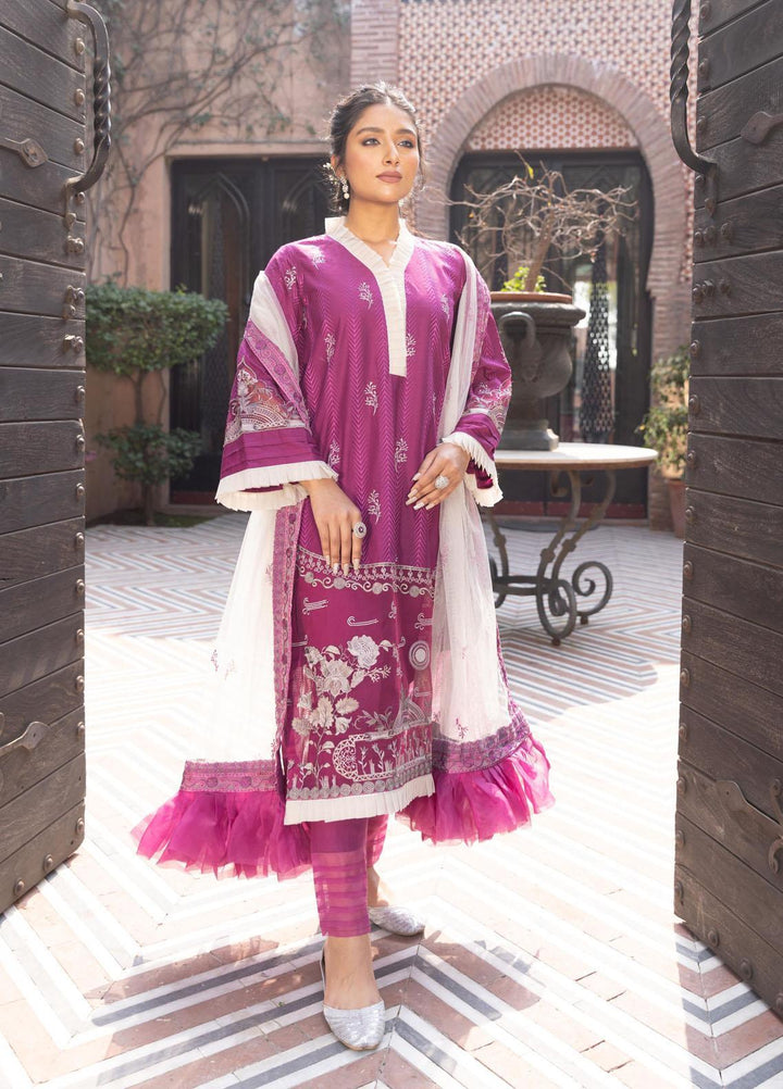 Aangan by Noorangi Embroidered Lawn Suits Unstitched 3 Piece NR22ANG Gull Yaas - Luxury Collection