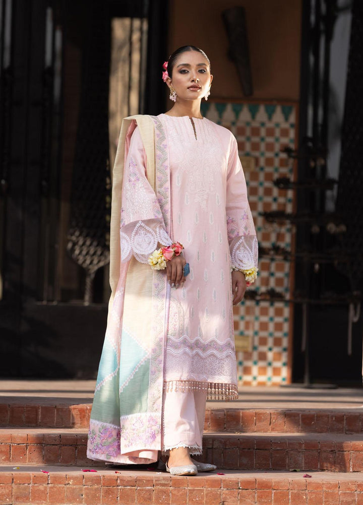 Aangan by Noorangi Embroidered Lawn Suits Unstitched 3 Piece NR22ANG Gull Lila - Luxury Collection