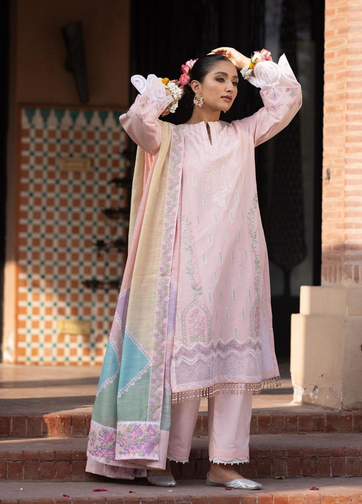 Aangan by Noorangi Embroidered Lawn Suits Unstitched 3 Piece NR22ANG Gull Lila - Luxury Collection
