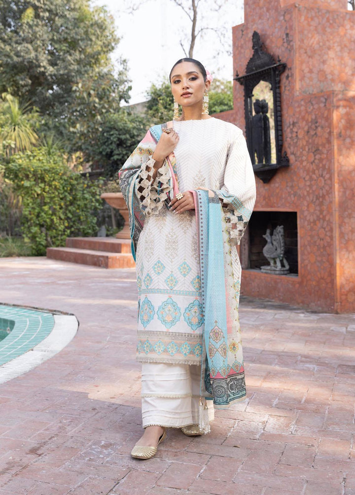 Aangan by Noorangi Embroidered Lawn Suits Unstitched 3 Piece NR22ANG Chambeli - Luxury Collection