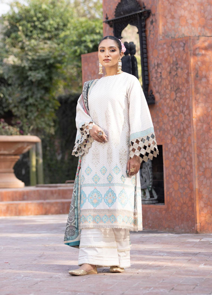 Aangan by Noorangi Embroidered Lawn Suits Unstitched 3 Piece NR22ANG Chambeli - Luxury Collection