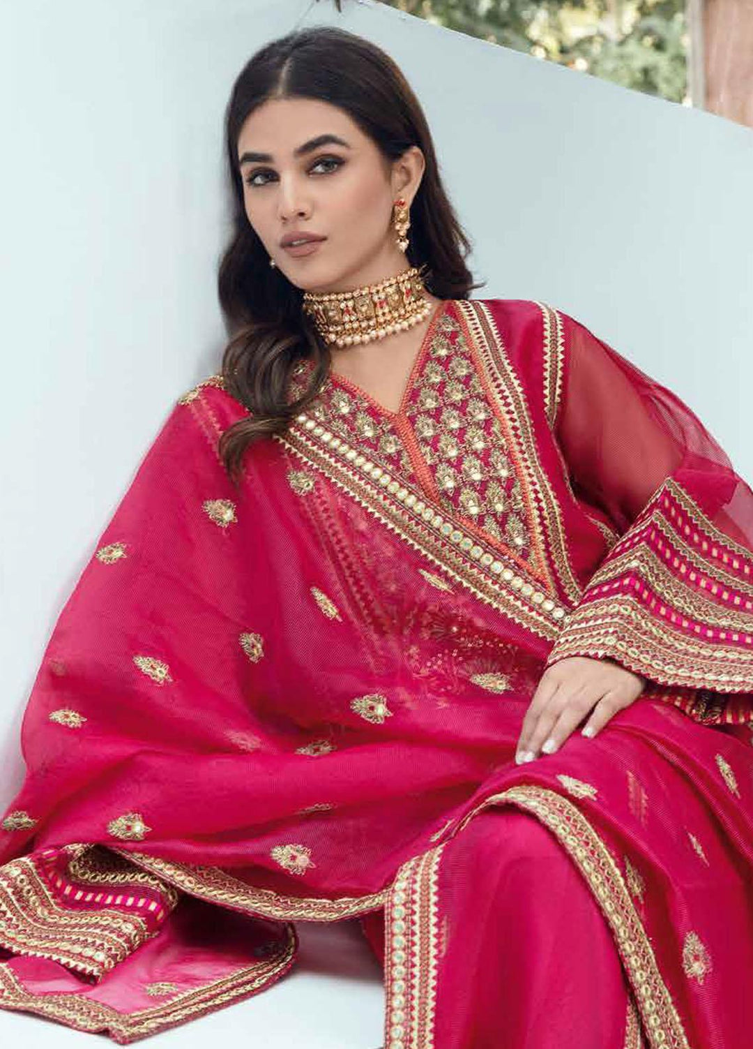 Aarzoo By Charizma Embroidered  Suits Unstitched 3 Piece CRZ23A CLC-04 - Luxury Fancy Collection