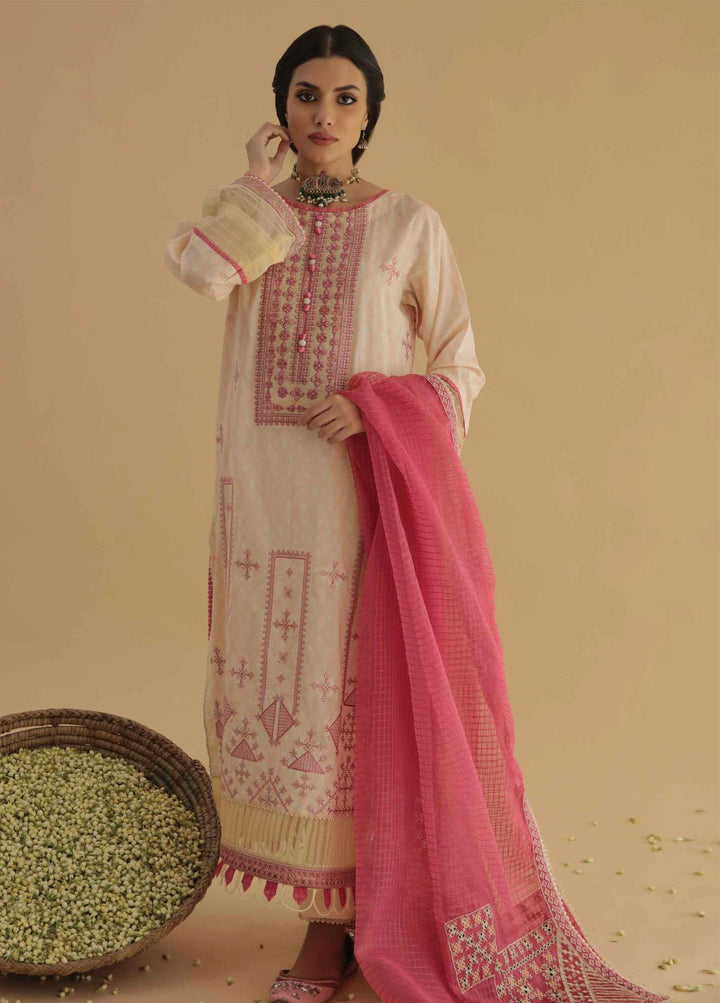 Aarzu By Aabyaan Embroidered Lawn Suits Unstitched 3 Piece ABY22A AA-01 Layla - Luxury Collection