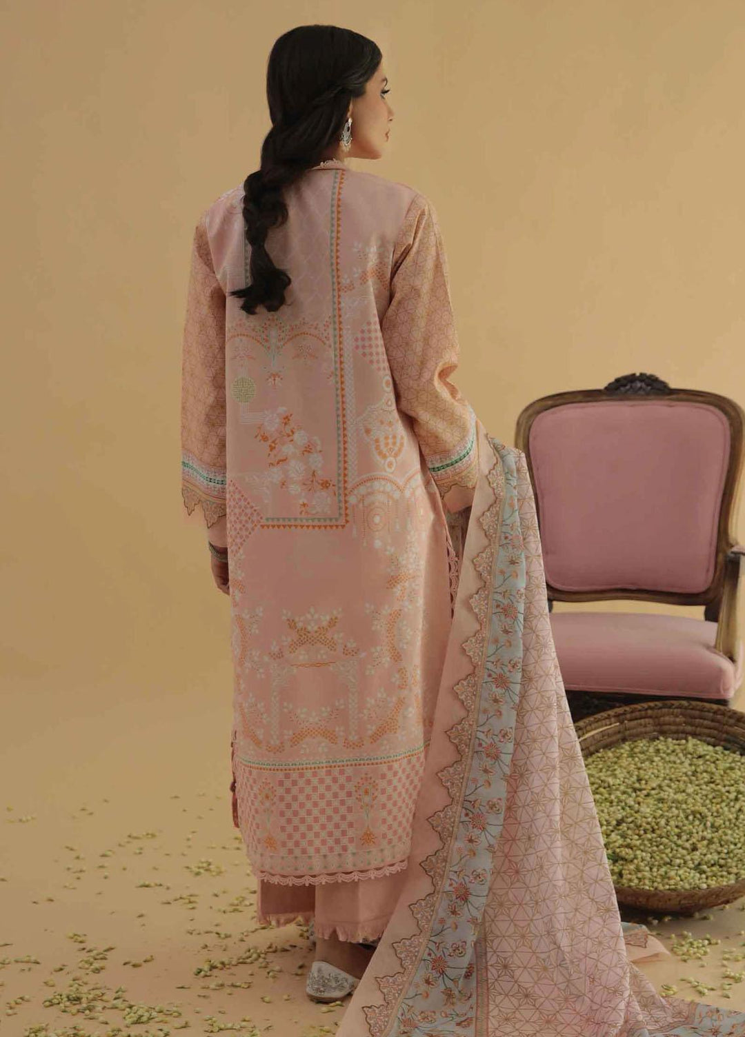 Aarzu By Aabyaan Embroidered Lawn Suits Unstitched 3 Piece ABY22A AA-05 Safeena - Luxury Collection