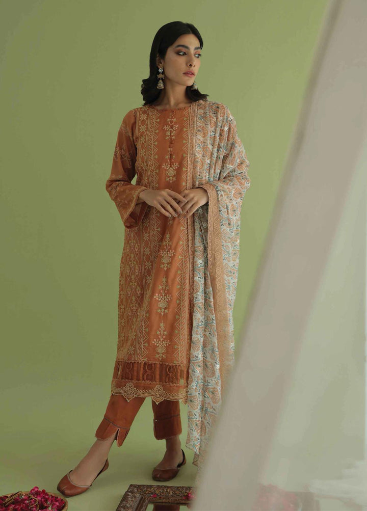 Aarzu By Aabyaan Embroidered Lawn Suits Unstitched 3 Piece ABY22A AA-06 Mehr - Luxury Collection
