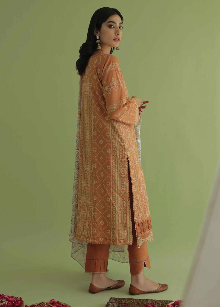 Aarzu By Aabyaan Embroidered Lawn Suits Unstitched 3 Piece ABY22A AA-06 Mehr - Luxury Collection