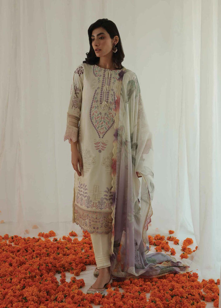 Aarzu By Aabyaan Embroidered Lawn Suits Unstitched 3 Piece ABY22A AA-07 Zarmina - Luxury Collection