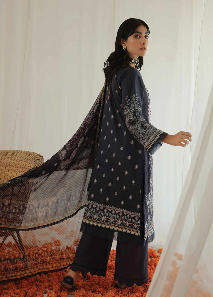 Aarzu By Aabyaan Embroidered Lawn Suits Unstitched 3 Piece ABY22A AA-09 Nuri - Luxury Collection