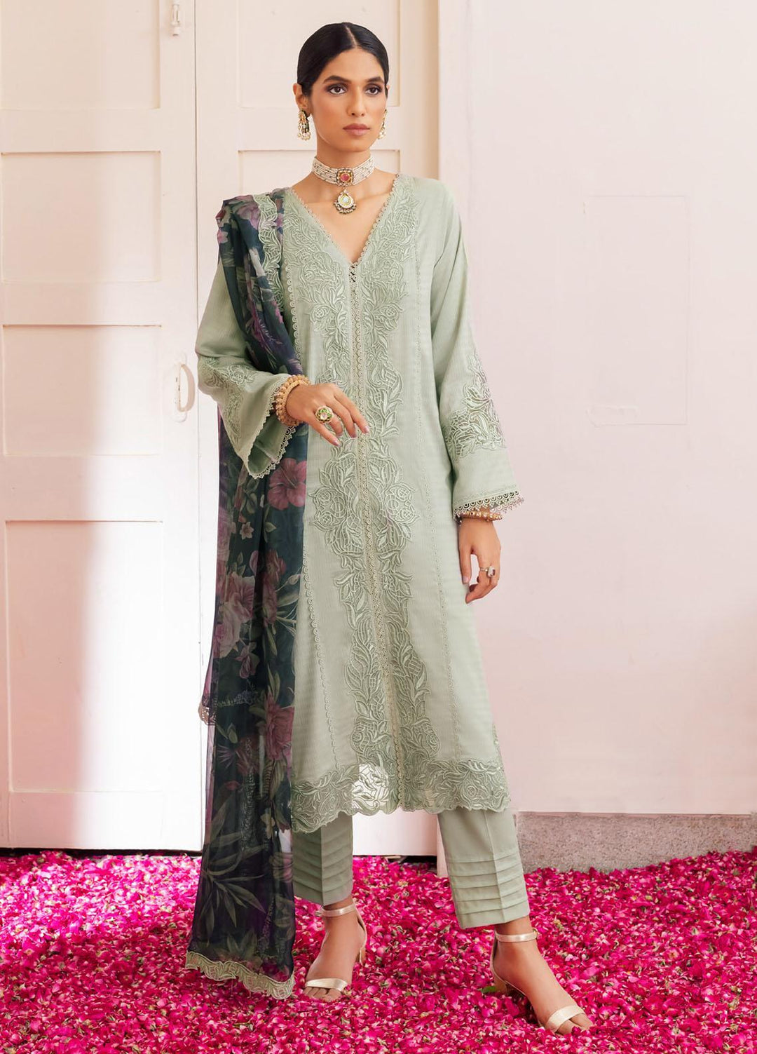 Aashiaan By Iznik Embroidered Lawn Suits Unstitched 3 Piece IZ23AS AL-05 Insha - Festive Collection