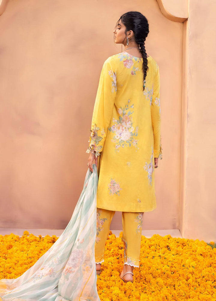 Aashiaan By Iznik Embroidered Lawn Suits Unstitched 3 Piece IZ23AS AL-07 Aanisah - Festive Collection