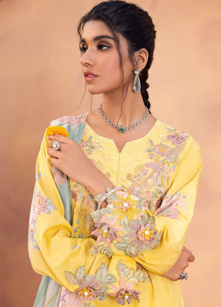 Aashiaan By Iznik Embroidered Lawn Suits Unstitched 3 Piece IZ23AS AL-07 Aanisah - Festive Collection