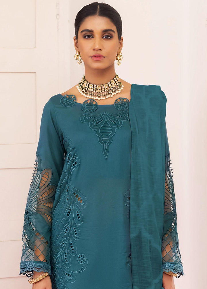 Aashiaan By Iznik Embroidered Lawn Suits Unstitched 3 Piece IZ23AS AL-12 Alzena - Festive Collection