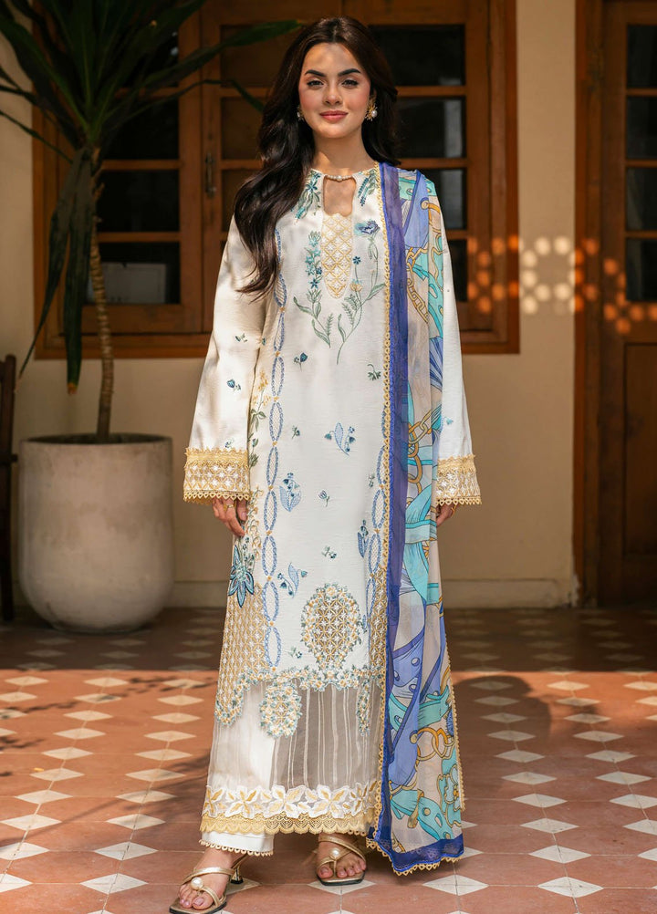 Aashiyana by Roheenaz Embroidered Lawn Suits Unstitched 3 Piece RN25AL RNZ-01 A Zoya - Summer Collection