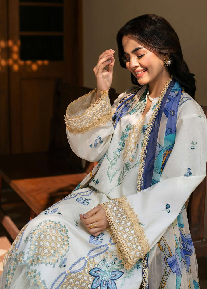 Aashiyana by Roheenaz Embroidered Lawn Suits Unstitched 3 Piece RN25AL RNZ-01 A Zoya - Summer Collection