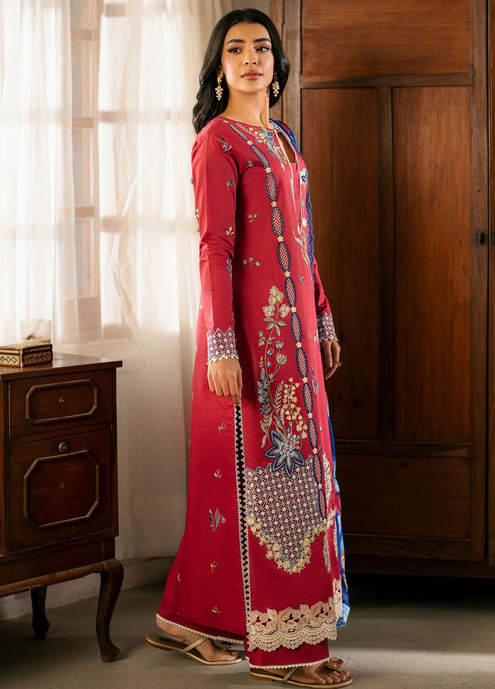 Aashiyana by Roheenaz Embroidered Lawn Suits Unstitched 3 Piece RN25AL RNZ-01 B Ushna - Summer Collection