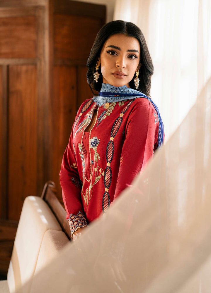 Aashiyana by Roheenaz Embroidered Lawn Suits Unstitched 3 Piece RN25AL RNZ-01 B Ushna - Summer Collection