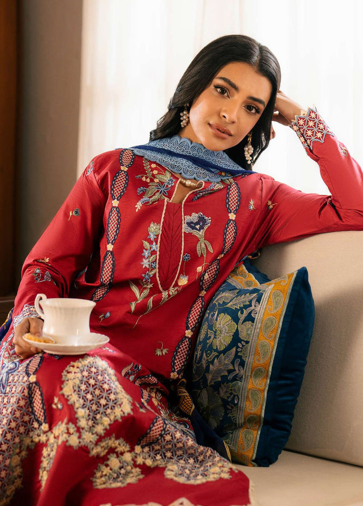 Aashiyana by Roheenaz Embroidered Lawn Suits Unstitched 3 Piece RN25AL RNZ-01 B Ushna - Summer Collection
