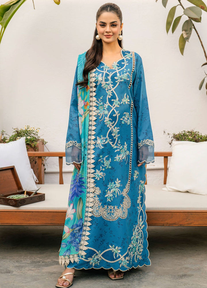 Aashiyana by Roheenaz Embroidered Lawn Suits Unstitched 3 Piece RN25AL RNZ-04 B Akifa - Summer Collection