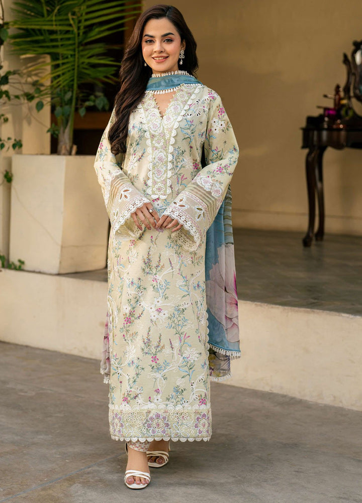 Aashiyana by Roheenaz Embroidered Lawn Suits Unstitched 3 Piece RN25AL RNZ-05 B Maha - Summer Collection