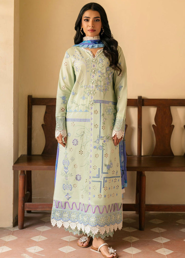 Aashiyana by Roheenaz Embroidered Lawn Suits Unstitched 3 Piece RN25AL RNZ-07 A Zumar - Summer Collection