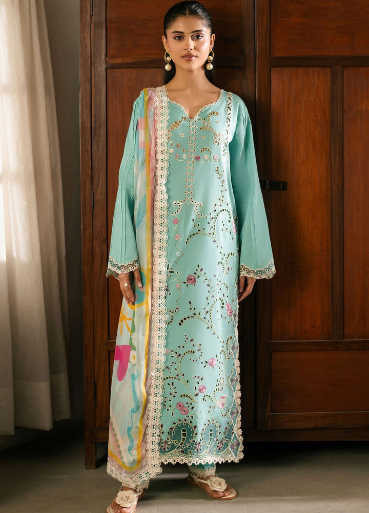Aashiyana by Roheenaz Embroidered Lawn Suits Unstitched 3 Piece RN25AL RNZ-08 B Dania - Summer Collection