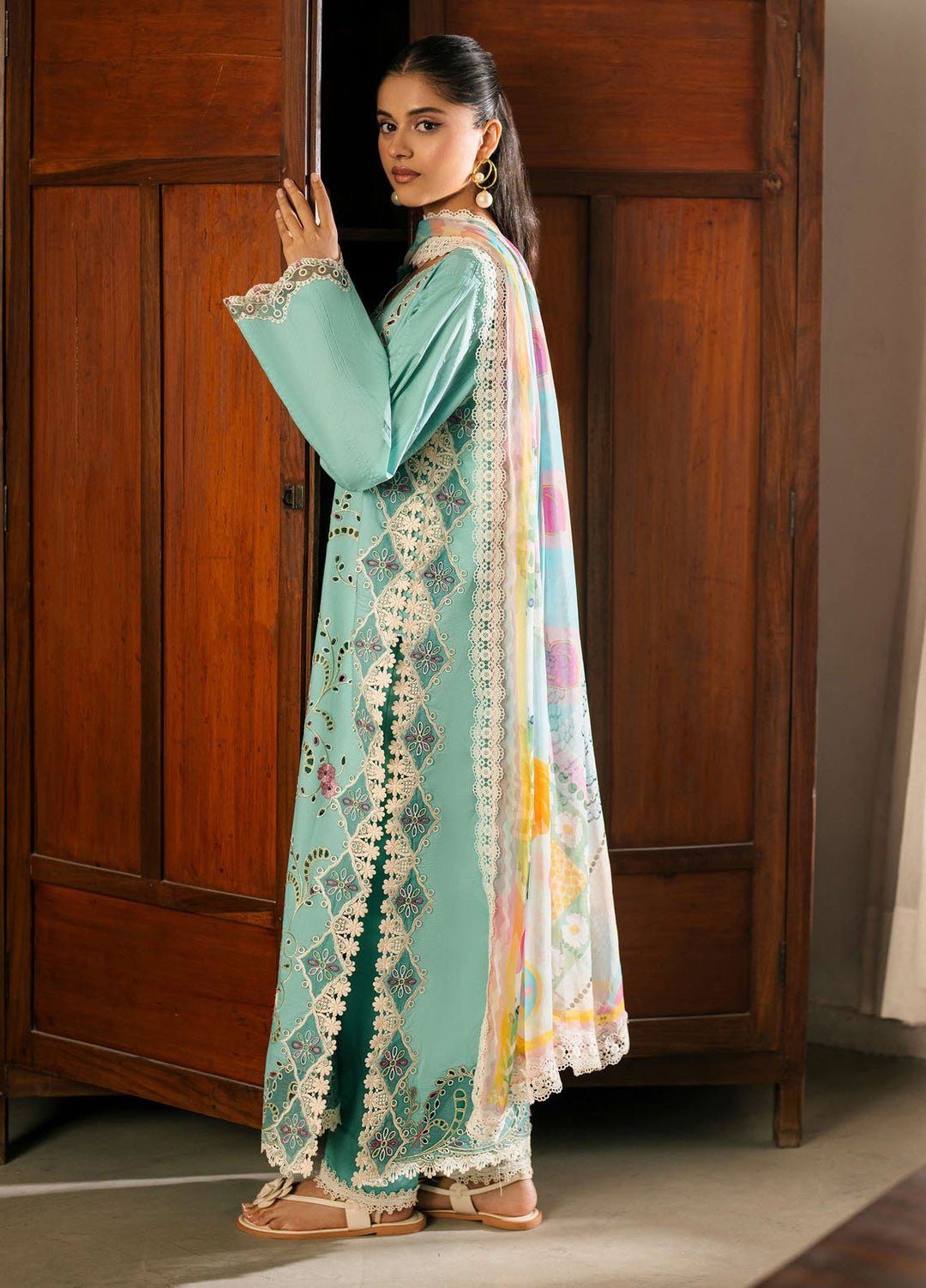 Aashiyana by Roheenaz Embroidered Lawn Suits Unstitched 3 Piece RN25AL RNZ-08 B Dania - Summer Collection