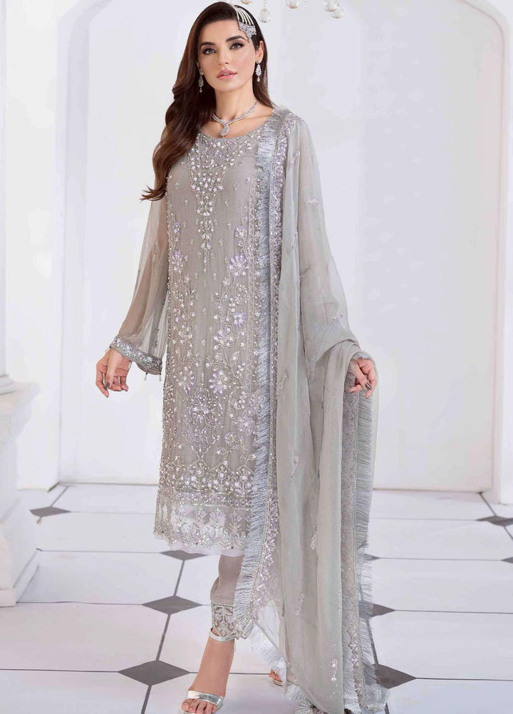 Aashna by Meeral Embroidered Chiffon Suits Unstitched 4 Piece MRL21A 02-ALYA - Luxury Collection