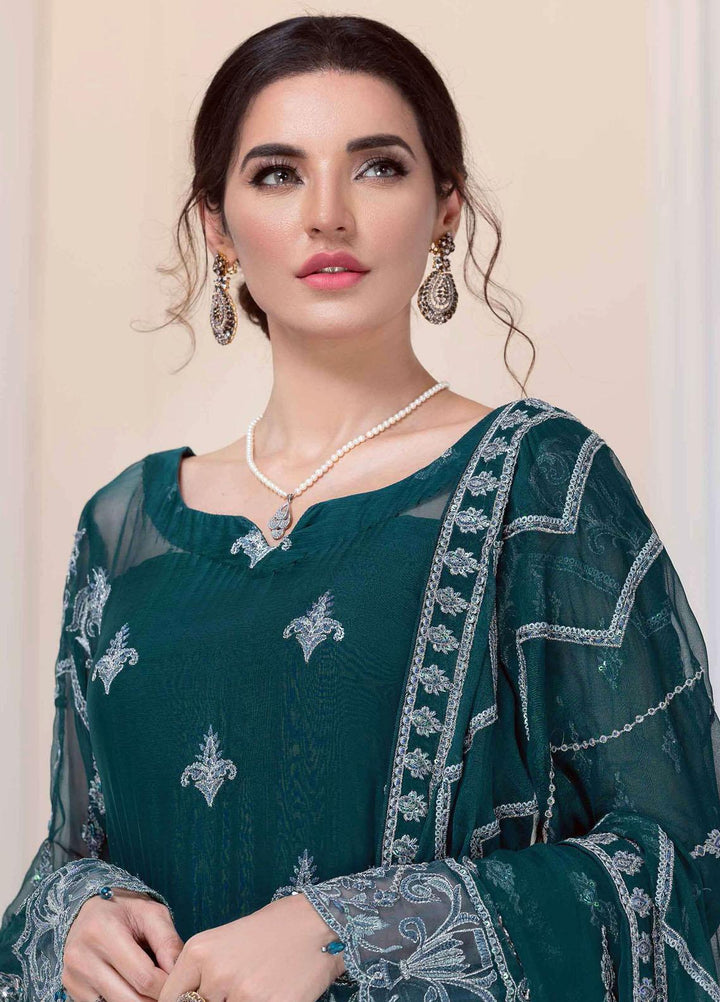 Aashna by Meeral Embroidered Chiffon Suits Unstitched 4 Piece MRL21A 06-DARIA - Luxury Collection