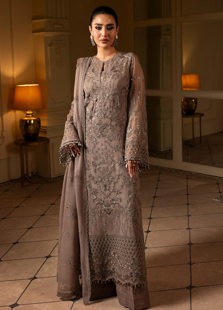 Aashnai by Lavish Embroidered Chiffon Suits Unstitched 3 Piece LVP24AC D-10 Rustic Grace - Formals Collection