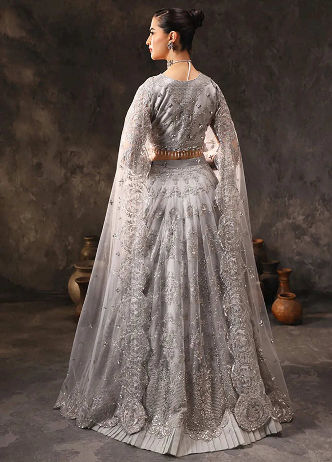 Aatish By Saffron Embroidered Net Suit Unstitched 4 Piece SFR24A D-06 Rang-e-Barq - Formal Collection